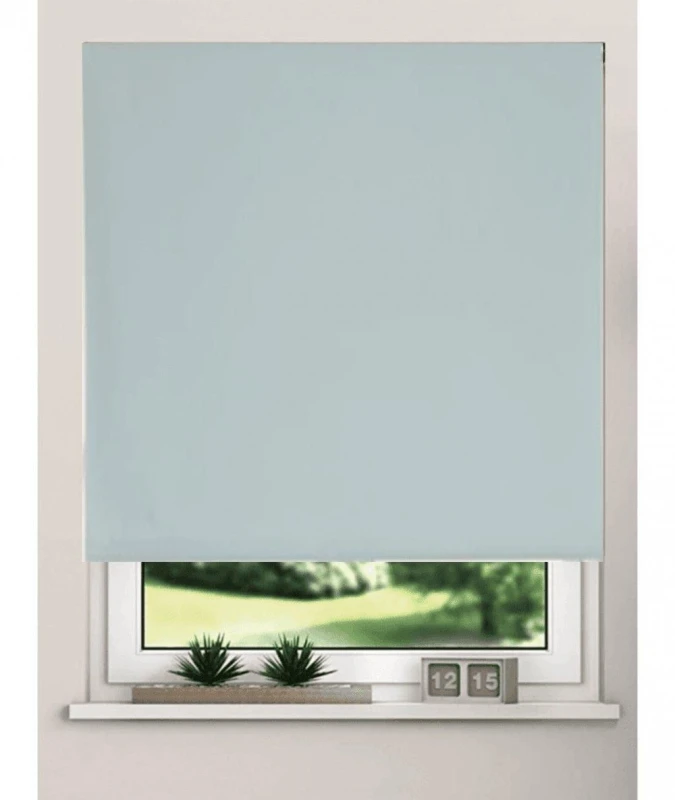 Image of New Edge Blinds Thermal Blackout Roller Blinds 175cm Drop x Width 60cm Duck Egg Blue Size: 150m width x 175cm drop Duck Egg Blue Unisex 150m width