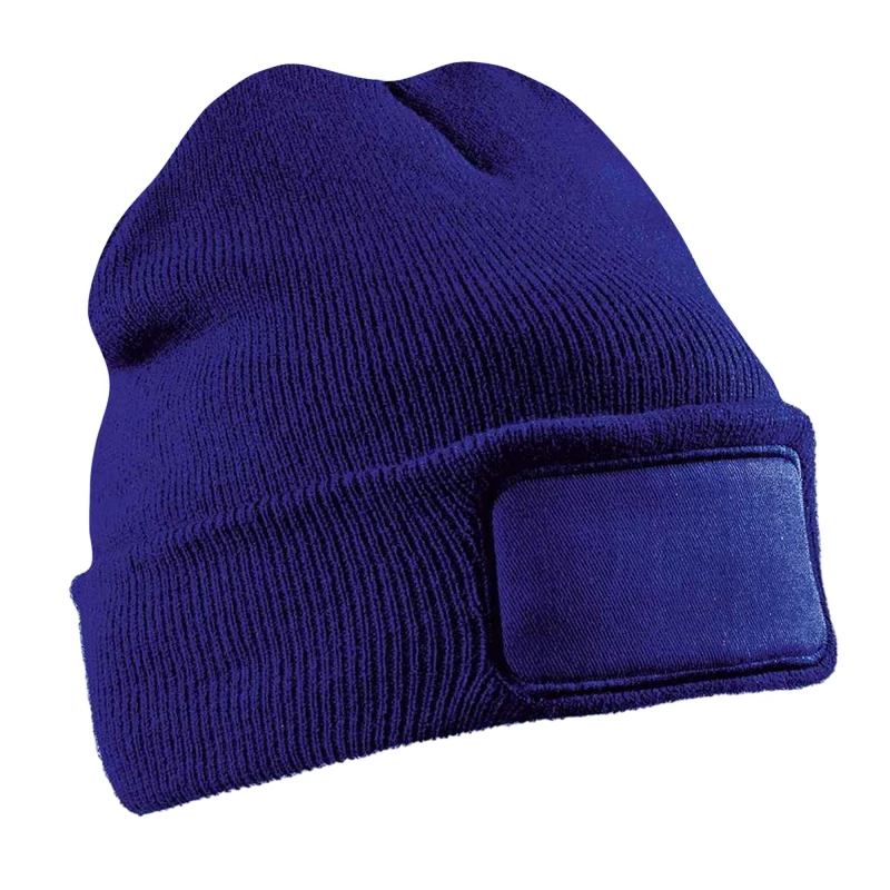 Image of Result Result Men Printers Double Knit Beanie in Blue Blue One Size Male 5063574977104