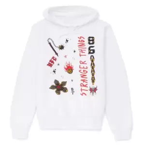 Image of Stranger Things Hellfire Club Flash Hoodie - White - M