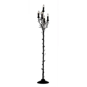 Image of Chelange 5 Light Multi Arm Floor Lamp Black
