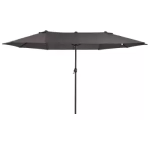 Image of Outsunny 4.6m Double Canopy Parasol (base not included) - Dark Grey