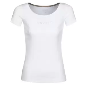 Image of Esprit T-SHIRTS LOGO womens T shirt in White - Sizes XS,M,L,XL
