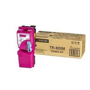 Image of Kyocera TK820M Magenta Laser Toner Ink Cartridge Kit