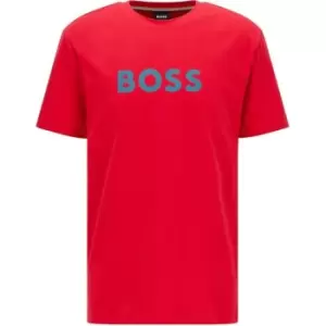 Image of Boss Logo Print T-Shirt - Red