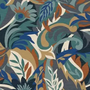 Image of Belgravia Decor Casa Floral Blue Wallpaper