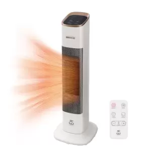 Image of PTC Electric Ceramic Tower Heater 2000W, Tip-Over Protection, Remote Control, Timer Setting