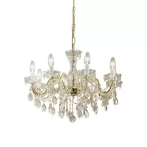 Image of Valerie Classic 8 Arm Chandelier Polished Brass, 8x E14