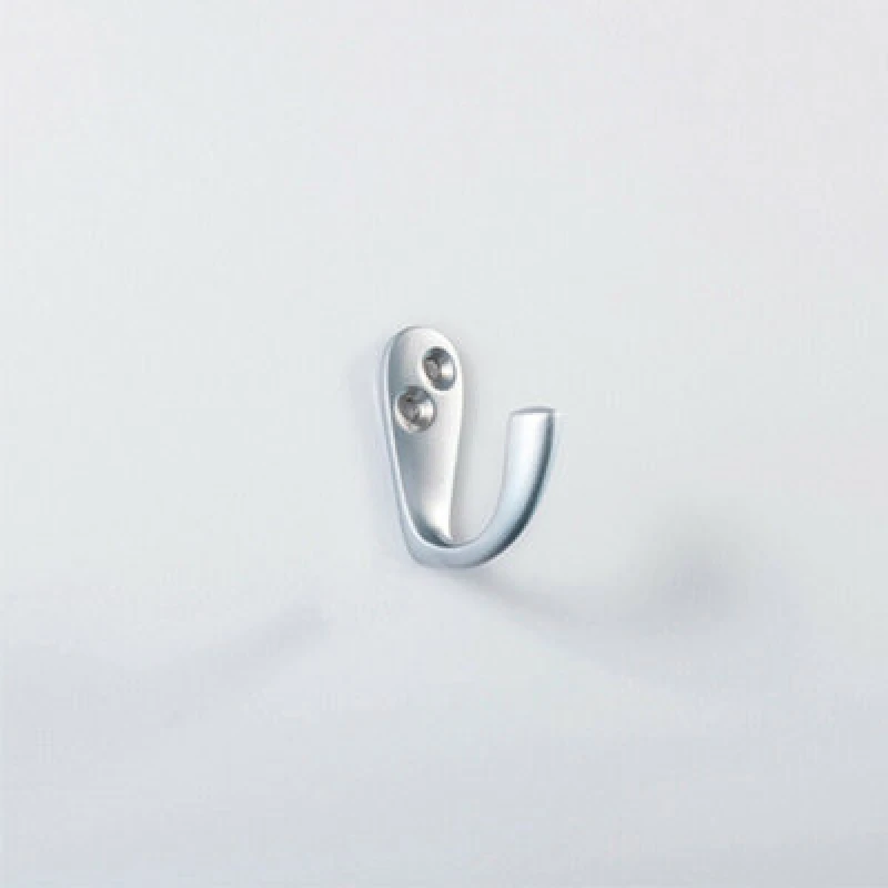 Image of Loops Victorian One Piece Single Bathroom Robe Hook 40mm Projection Satin Chrome Multi