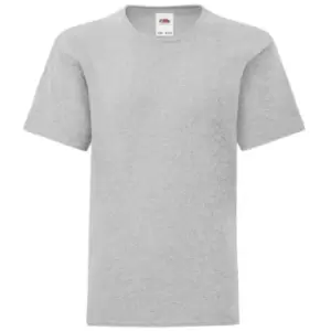 Image of Fruit Of The Loom Childrens/Kids Iconic T-Shirt (3-4 Years) (Heather Grey)