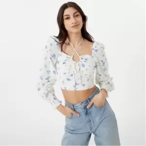 Image of Jack Wills Balloon Sleeve Blouse - Green