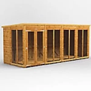 Image of Power Garden Shed 166PPSH Golden Brown 16x6