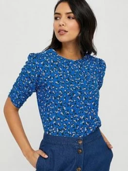 Image of Monsoon Fagen Ditsy Print Top - Blue