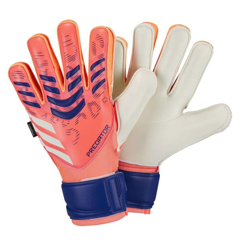 Image of adidas Predator Match Fingersave Goalkeeper Gloves Adults Orange/White unisex 9