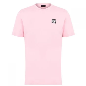 Image of Diesel Logo T Shirt - Pink 39Q