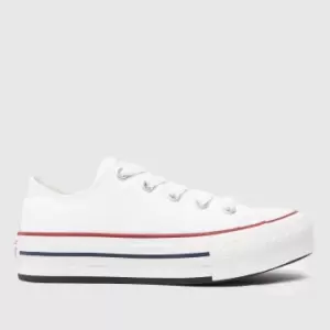 Image of Converse White Lo Eva Lift Platform Junior Trainers