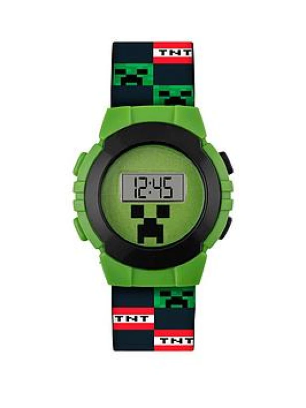 Image of Minecraft Green Digital Watch, Multi, Women Print VG4JC Female