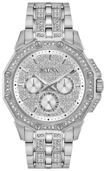 Image of Bulova 96C134 Mens Crystal Octava Silver Crystal Dial Watch