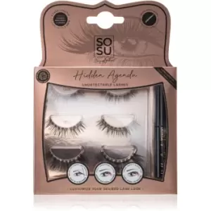 Image of SOSU by Suzanne Jackson Hidden Agenda Knotless Individual Cluster Lashes With Glue 12 mm, 14 mm, 16 mm