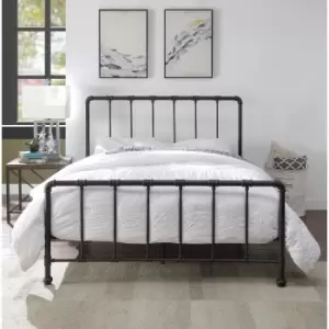 Image of Flintshire Kinnerton Metal Bed Frame 4ft 6 Double Black