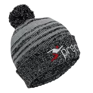 Image of Precision Pom Beanie Hat Black/Grey