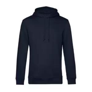 Image of B&C Mens Organic Hooded Sweater (L) (Navy Blue)
