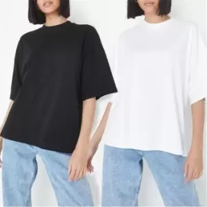 Image of Missguided High Neck T Shirt 2 Pack - Multi