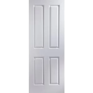Image of 4 Panel Primed Woodgrain Internal Door H1981mm W762mm