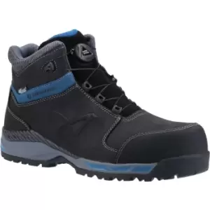 Image of Albatros Mens Tofane CTX Mid S3 Leather Safety Boots (10.5 UK) (Black/Blue) - Black/Blue