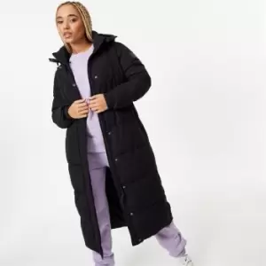 Image of Jack Wills Longline Puffer Coat - Black