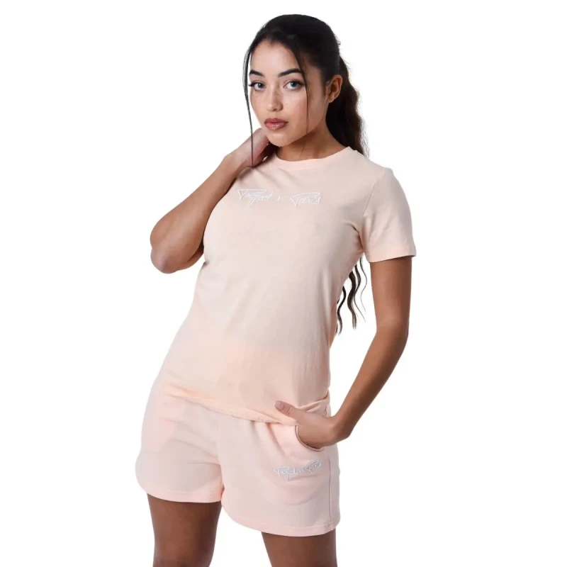 Image of Project X Paris Basic t-shirt with signature logo embroidery For Her Project X Paris Beige Female XS