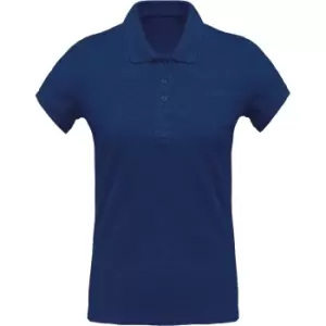 Image of Kariban Womens/Ladies Organic Pique Polo Shirt (XL) (Ocean Blue Heather)