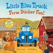 Image of little blue truck farm sticker fun