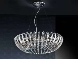 Image of Ariadna 12 Light Crystal Ceiling Pendant Chrome, G9