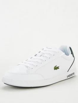 Image of Lacoste Graduatecap Leather Trainers - White