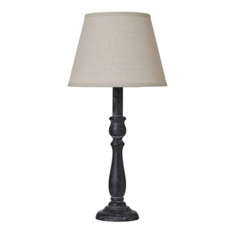Image of Ravenna Column Table Lamp With Linen Shade