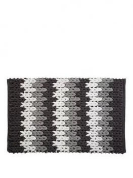 Image of Croydex White And Grey Patterned Bath Mat
