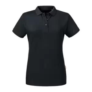 Image of Russell Womens/Ladies Pure Organic Polo (M) (Black)