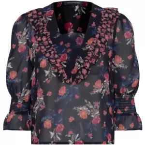 Image of French Connection Ella Rose Recycled MiXShirt - Blue