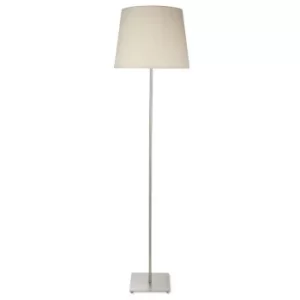 Image of Lyon 1 Light Floor Lamp Satin Nickel, E27