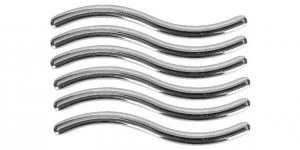 Image of Wickes Wave Door Handle - Polished Chrome 108mm Pack of 6