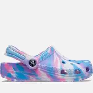 Image of Crocs Kids Classic Marbled Rubber Clogs - UK 1 Kids