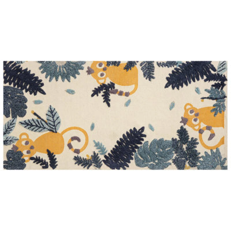 Image of Beliani Kids Rug Naibos Multicolour 80 X 150 Cm Cotton