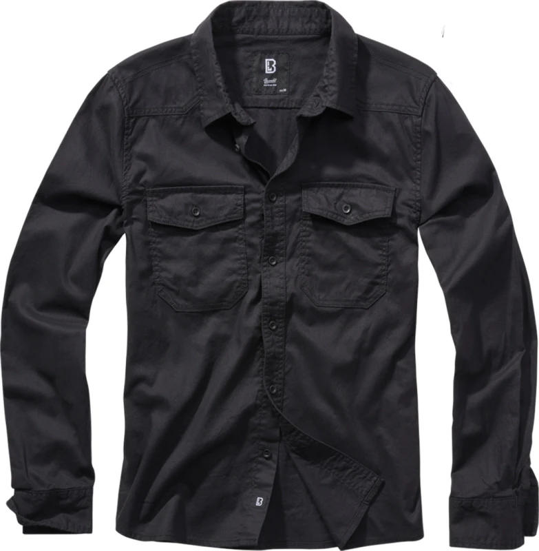 Image of Brandit Flannel Shirt Flanel Shirt Black 3XL Men