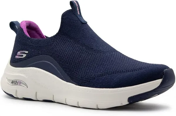 Image of Skechers Slip-Ins Arch Fit Mesh Trainers - Purple, Purple, Size 4, Women Purple VX1GB Female 4