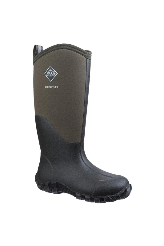 Image of Muck Boots Muck Boots 'Edgewater II' Wellington Boots in Dark Green Size: 13 Dark Green 13 Unisex 0664911053083