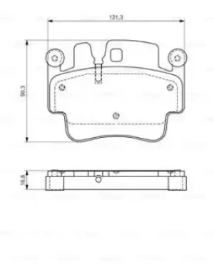 Image of Bosch 0986494281 BP1310 Brake Pad Set Disc Brake Front Axle