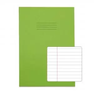Image of RHINO A4 Exercise Book 32 Pages 16 Leaf Light Green 8mm Lined with