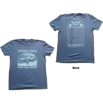 Image of Seasick Steve - Sonic Soul Surfer Unisex Medium T-Shirt - Blue
