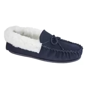 Image of Mokkers Womens/Ladies Emily Moccasin Slippers (3 UK) (Navy)