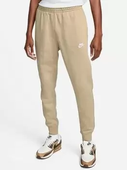 Image of Nike NSW Club Fleece Joggers - Beige, Beige, Size L, Men